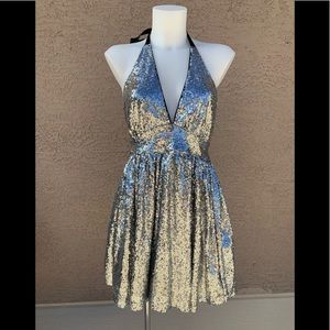 Silver sequins dress